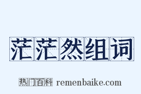茫茫然组词是什么意思的图片